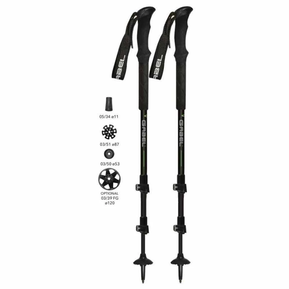 Gabel Vertigo FL Green Trekking And Ski Touring Poles 1 Gabel Vertigo FL Green Trekking And Ski Touring Poles
